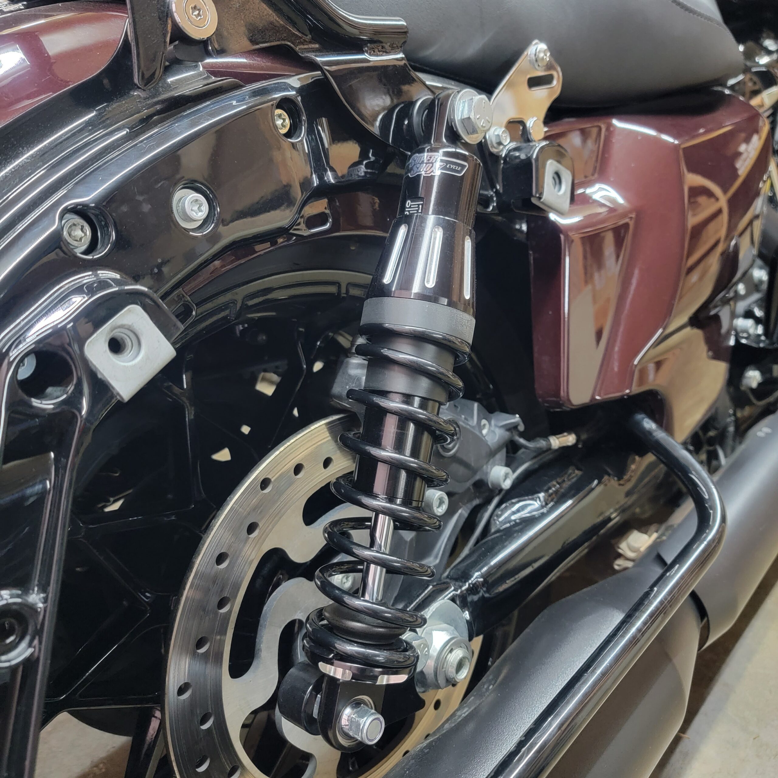 Super Shox Touring shock installation 2