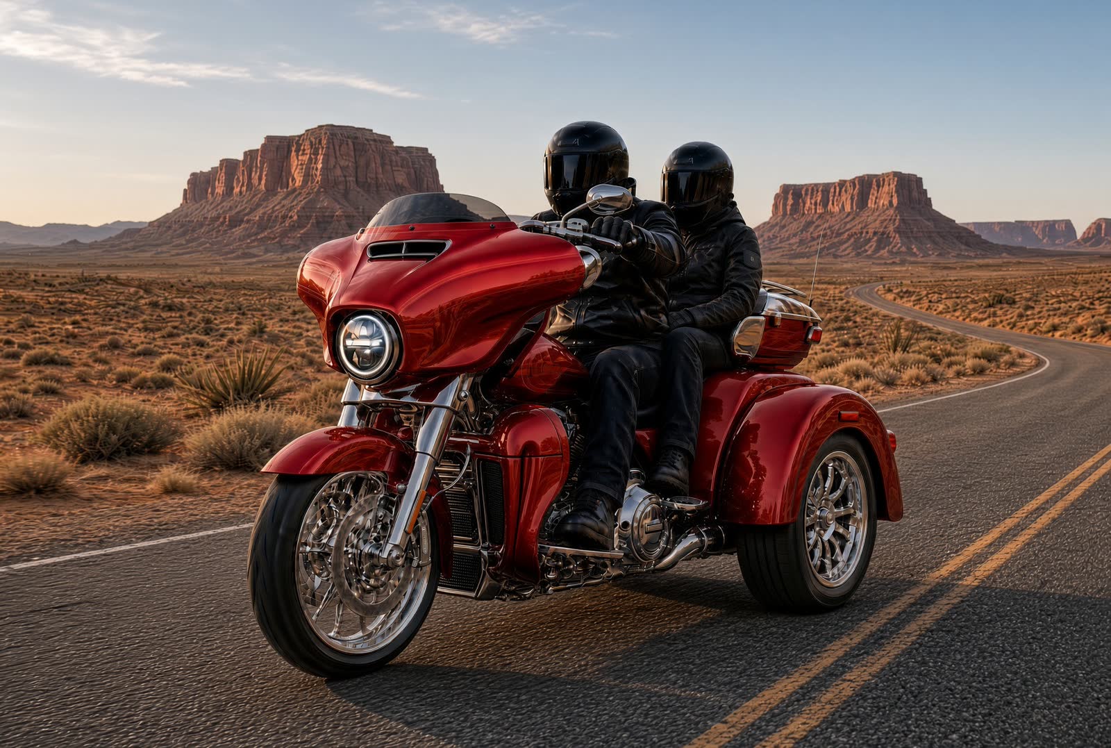 Harley trike with Super Shox