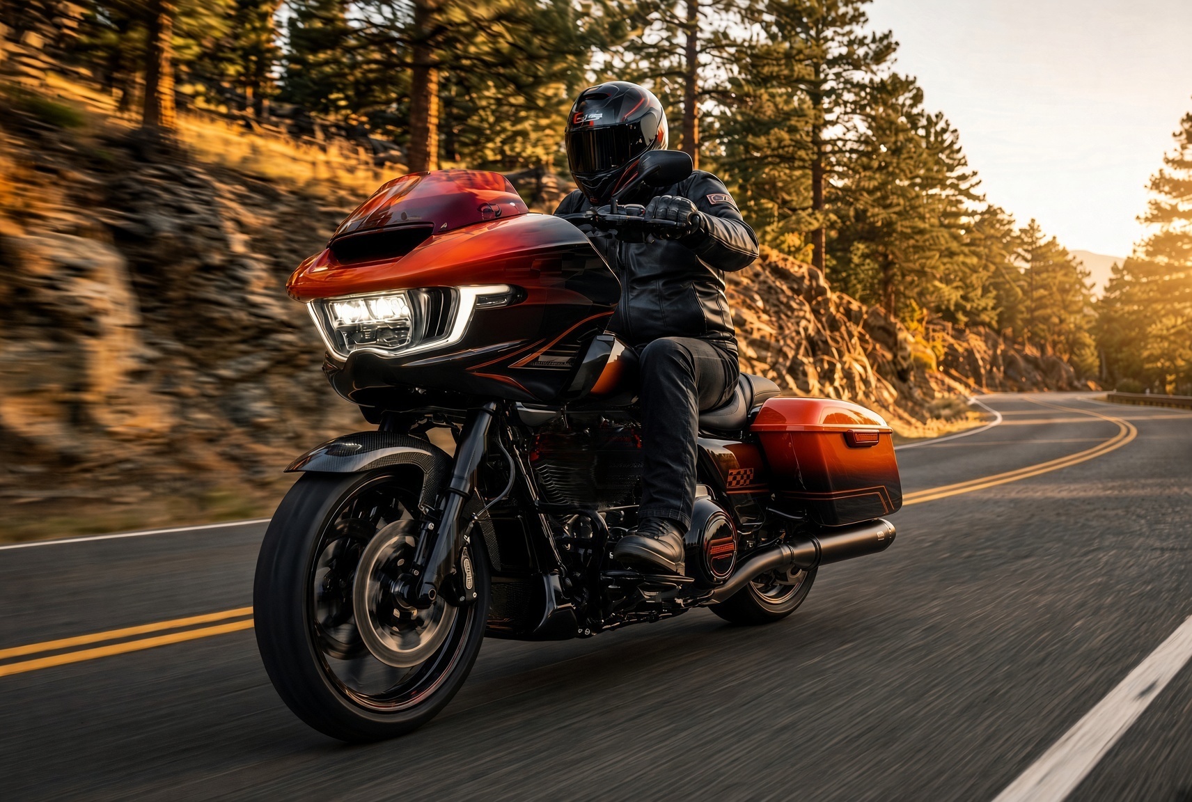 Harley Road Glide with Super Shox
